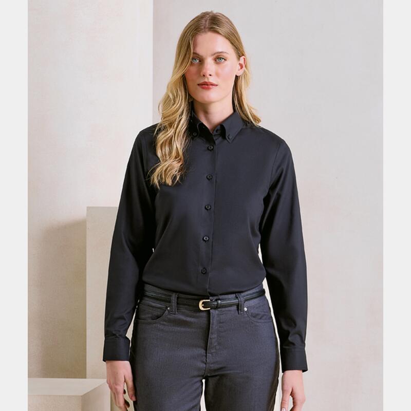 Premier Ladies Supreme Long Sleeve Oxford Shirt Thumbnail
