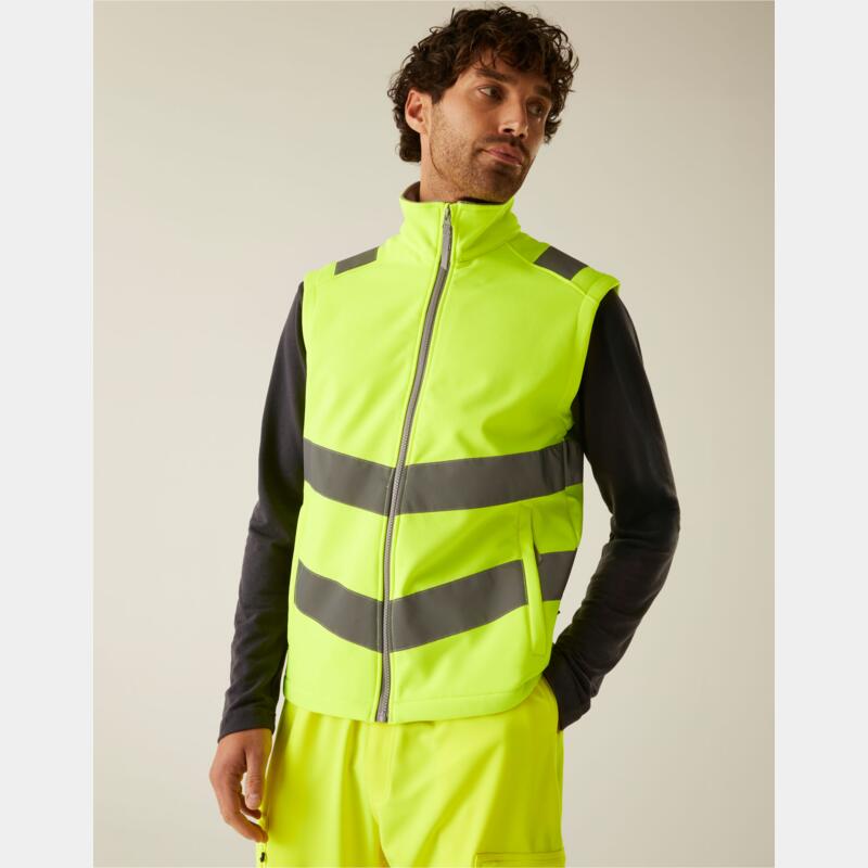 Hi-Vis Pro Contract Ablaze Softshell Bodywarmer Thumbnail