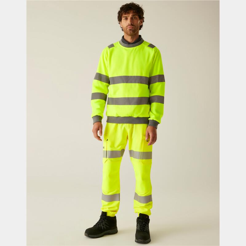 Hi-Vis Pro Contrast Crew Neck Sweatshirt Thumbnail