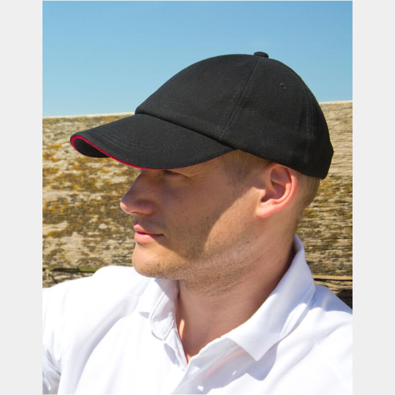 Low Profile Heavy Brushed Cotton Cap with Sandwich Peak Thumbnail