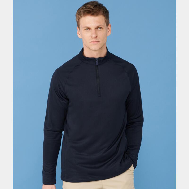 Henbury Zip Neck Wicking Top Thumbnail