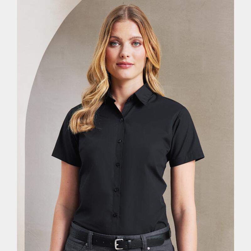 Premier Ladies Supreme Short Sleeve Poplin Shirt Thumbnail
