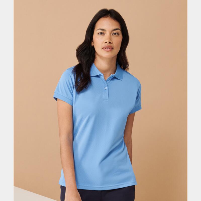 Henbury Ladies Coolplus® Wicking Piqué Polo Shirt Thumbnail