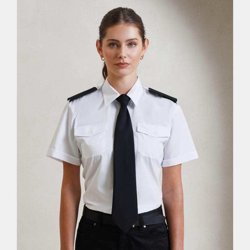 Premier Ladies Short Sleeve Pilot Shirt Thumbnail