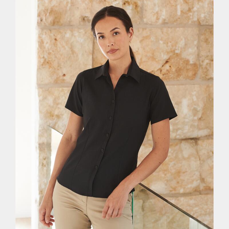 Henbury Ladies Short Sleeve Wicking Shirt Thumbnail