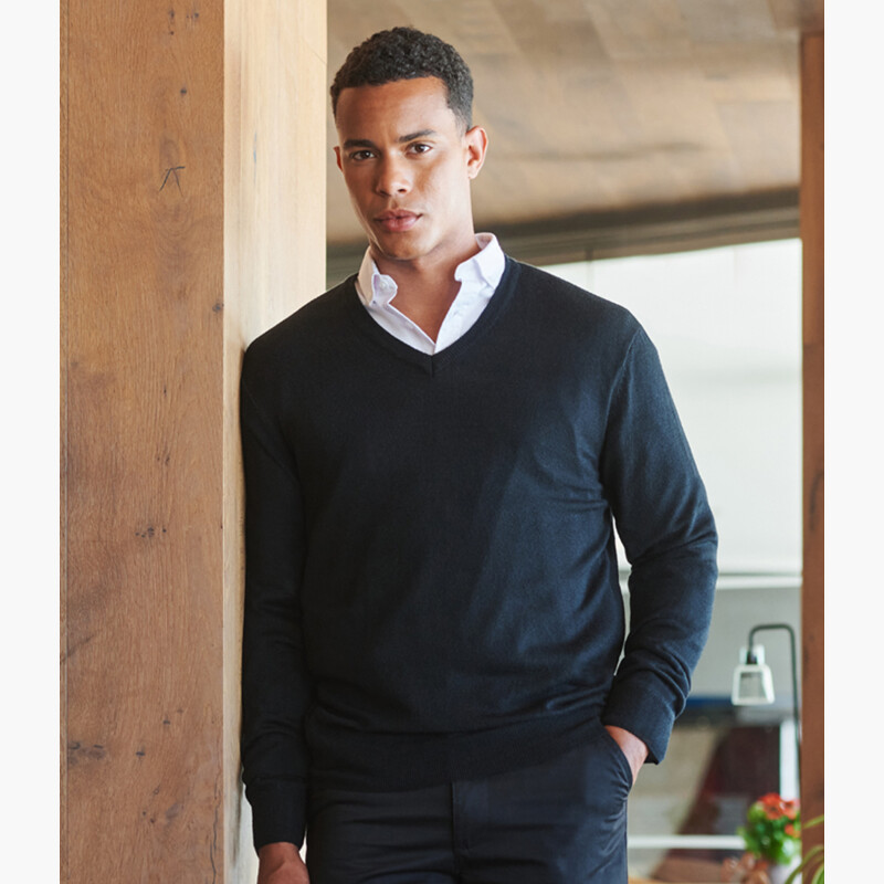 Henbury Acrylic V Neck Sweater Thumbnail