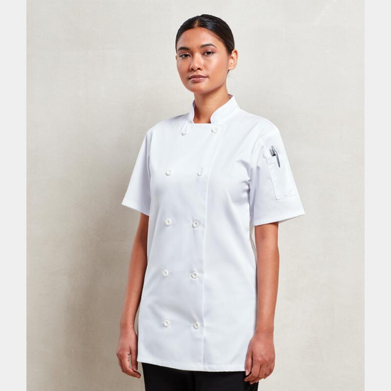 Premier Ladies Short Sleeve Chef's Jacket Thumbnail