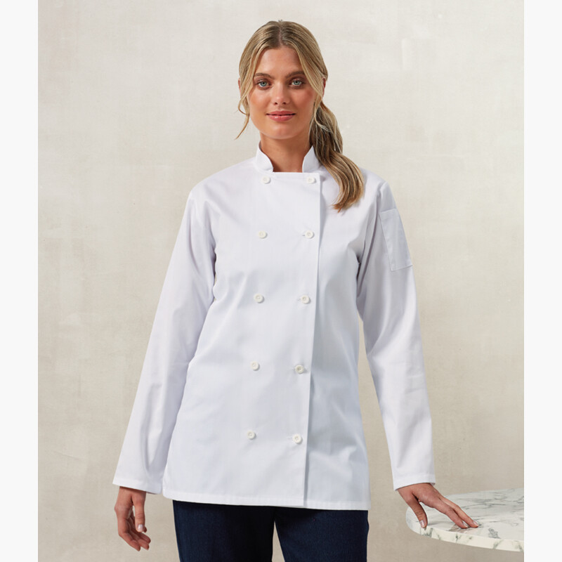 Premier Ladies Long Sleeve Chef's Jacket Thumbnail