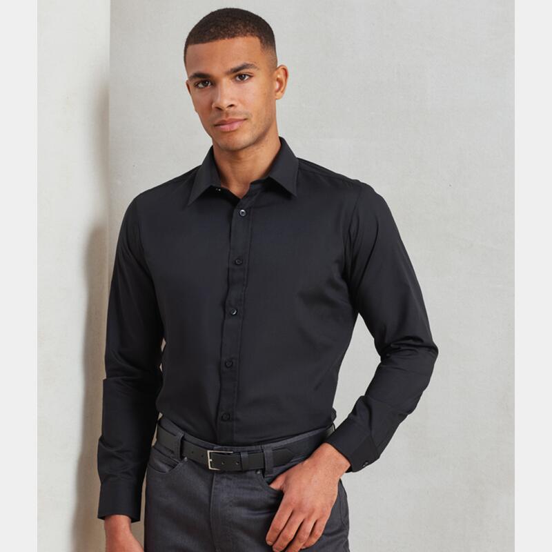 Premier Long Sleeve Fitted Poplin Shirt Thumbnail