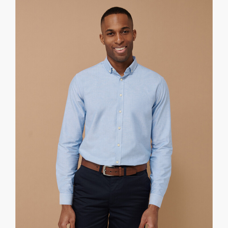 Henbury Modern Long Sleeve Regular Fit Oxford Shirt Thumbnail