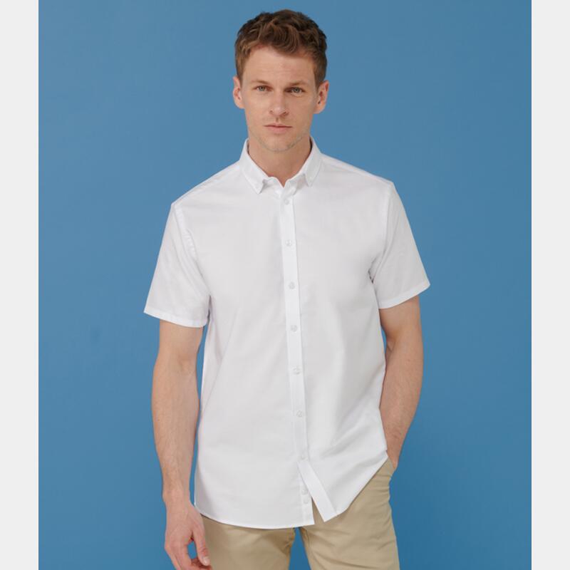 Henbury Modern Short Sleeve Regular Fit Oxford Shirt Thumbnail