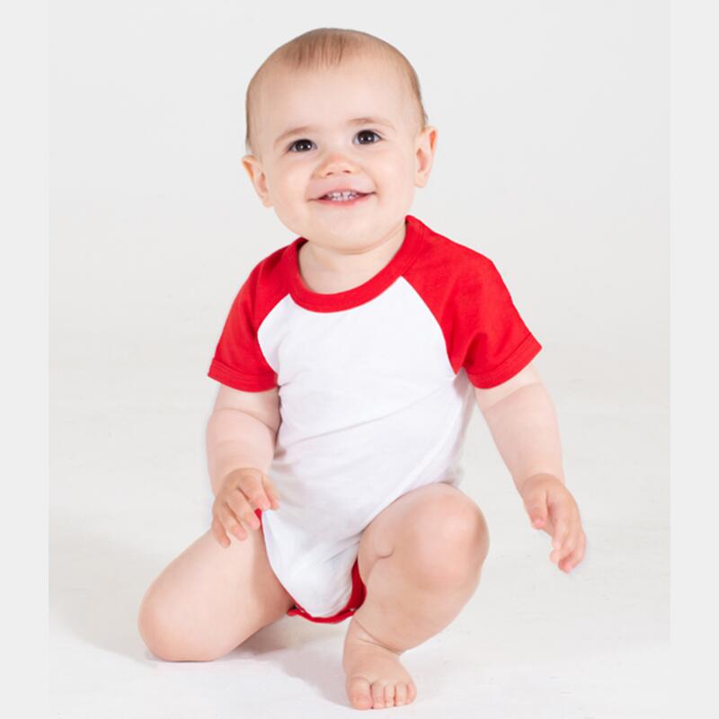 Larkwood Essential Short Sleeve Baby Baseball Bodysuit Thumbnail