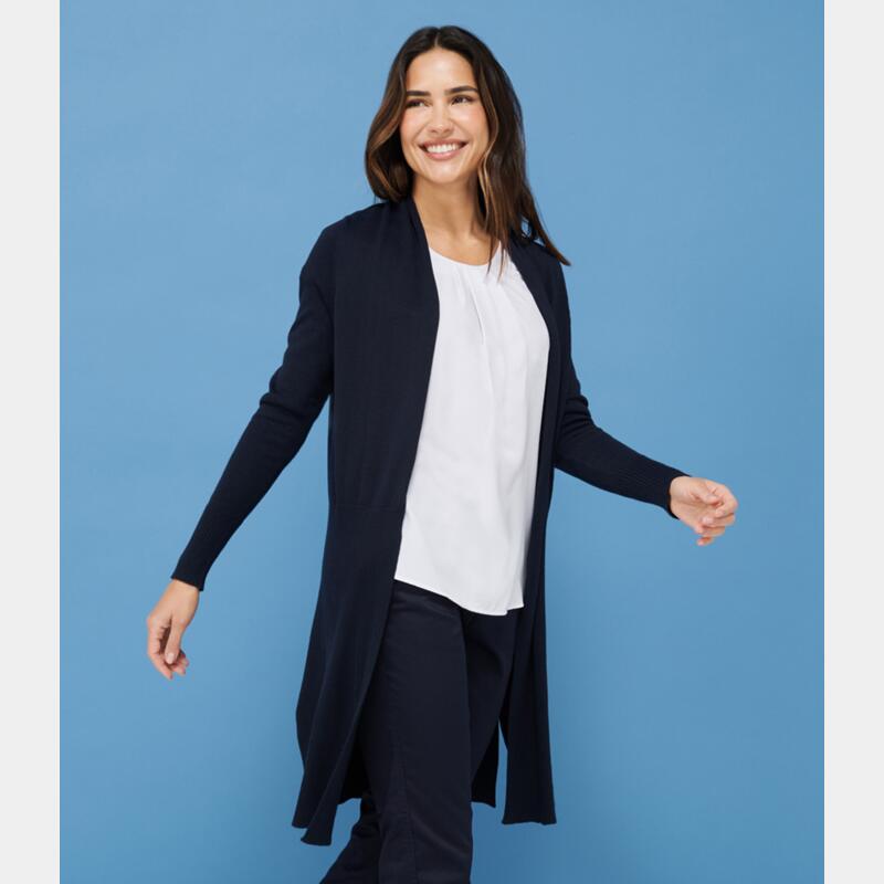 Henbury Ladies Longline Open Cardigan Thumbnail