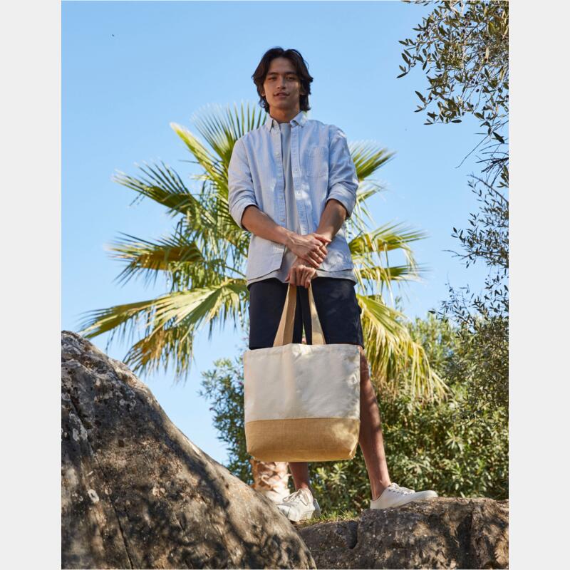 Jute Base Canvas Tote Thumbnail