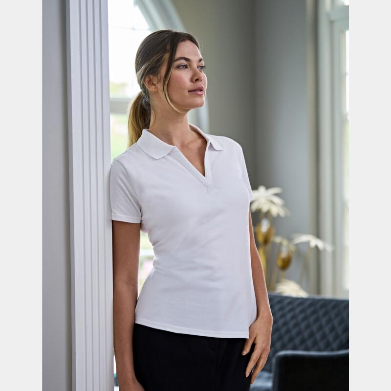 Women's Luxury Stretch V-Neck Polo Thumbnail
