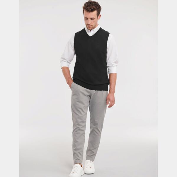 Russell V-Neck Sleeveless Knitted Pullover Thumbnail