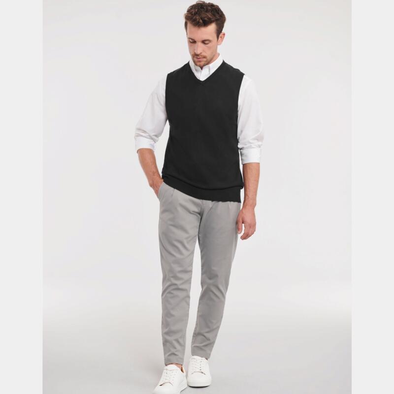 Russell V-Neck Sleeveless Knitted Pullover Thumbnail