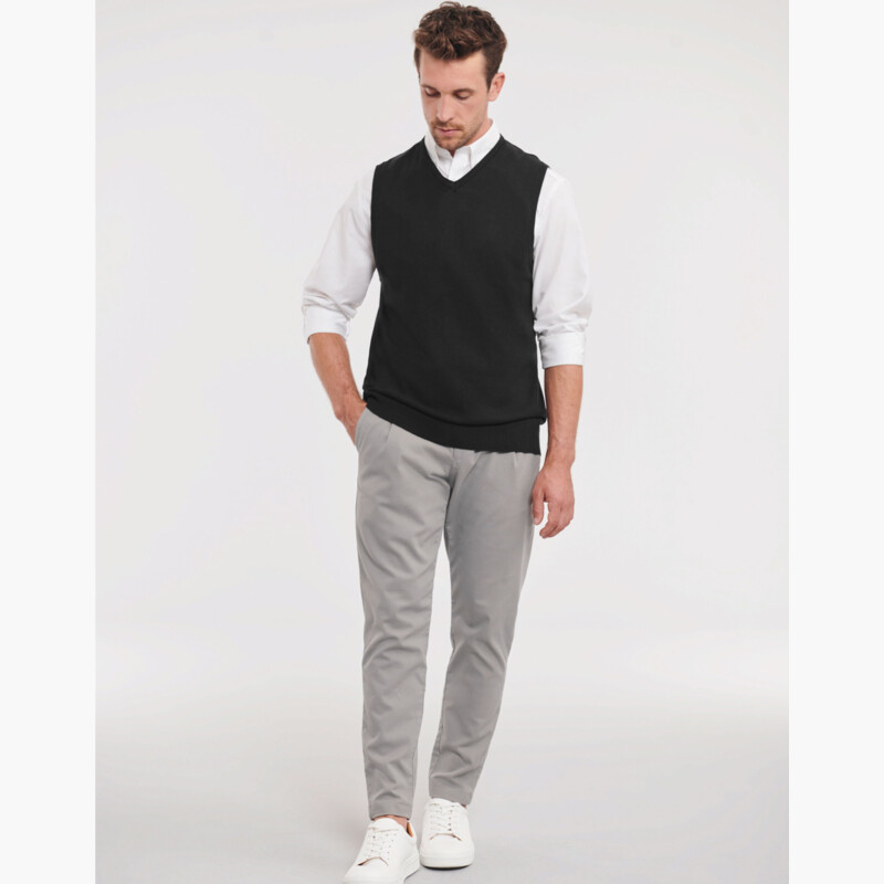 Russell V-Neck Sleeveless Knitted Pullover Thumbnail