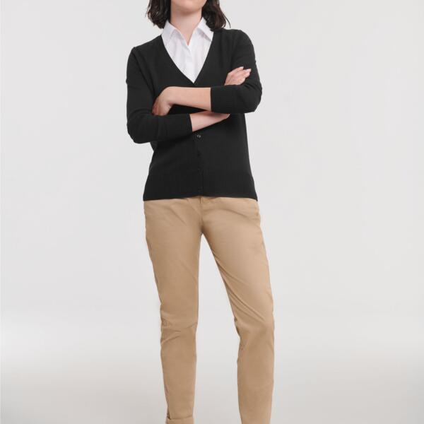 Russell Ladies'  V-Neck Knitted Cardigan Thumbnail