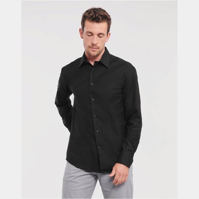 Russell Men's Long Sleeve Tailored Oxford Shirt Thumbnail