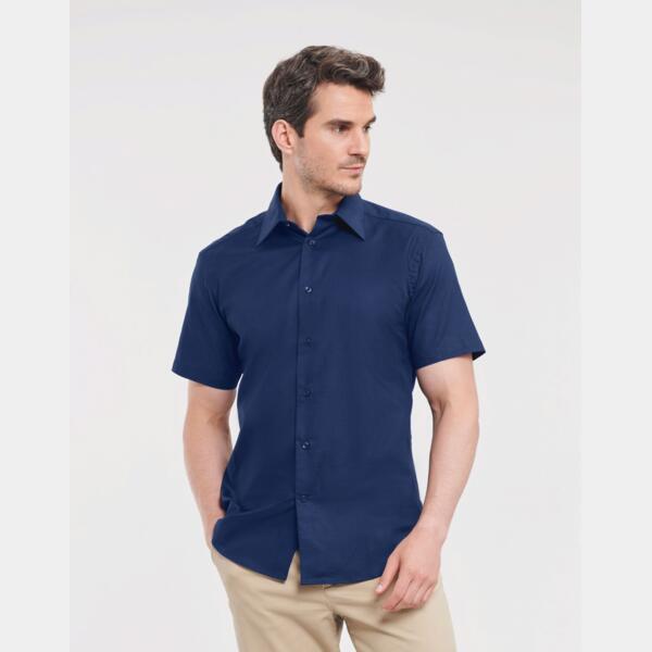 Russell Men's Short Sleeve Tailored Oxford Shirt Thumbnail