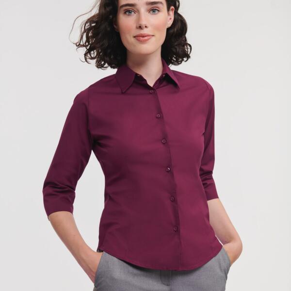 Russell Ladies' 3/4 Sleeve Fitted Stretch Shirt Thumbnail