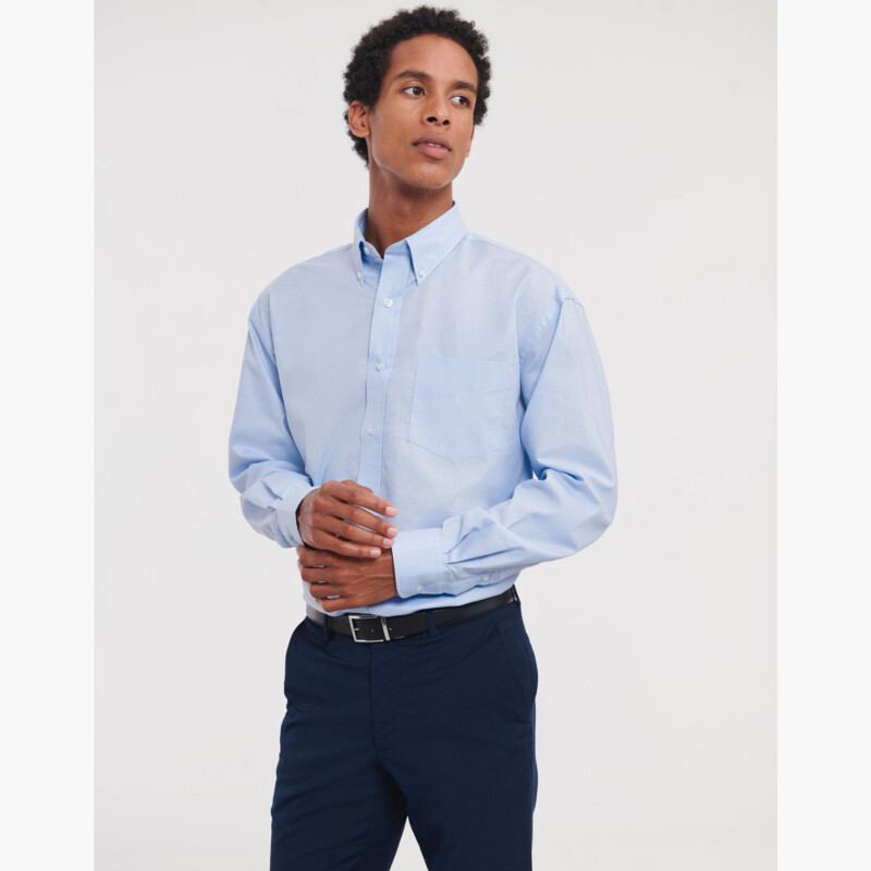 Russell Men's Long Sleeve Classic Oxford Shirt Thumbnail
