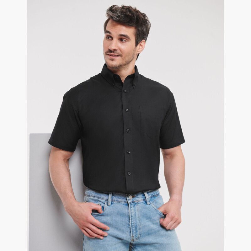 Russell Men's Short Sleeve Classic Oxford Shirt Thumbnail