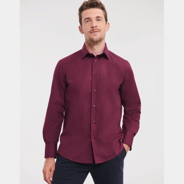 Russell Men's Long Sleeve Fitted Stretch Shirt Thumbnail