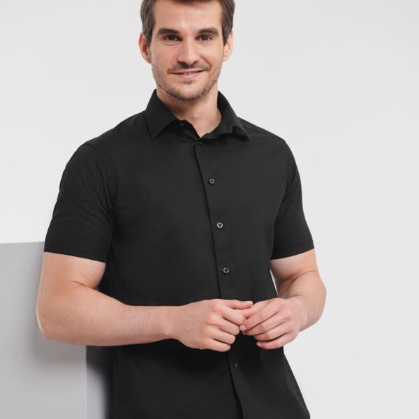 Russell Men's Short Sleeve Fitted Stretch Shirt Thumbnail