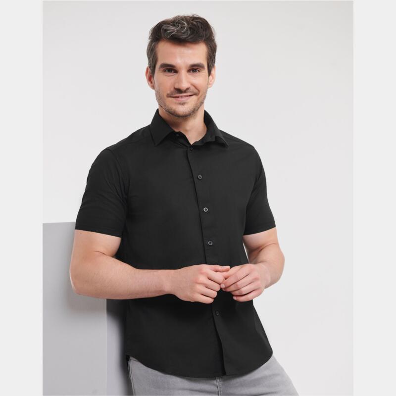 Russell Men's Short Sleeve Fitted Stretch Shirt Thumbnail