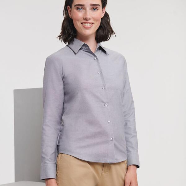 Russell Ladies' Long Sleeve Tailored Oxford Shirt Thumbnail