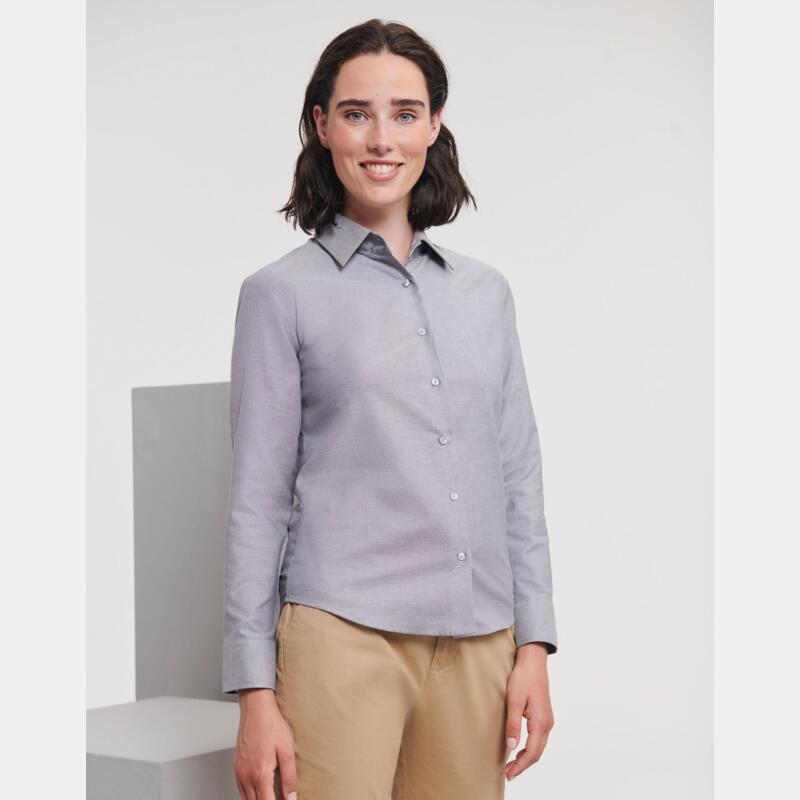 Russell Ladies' Long Sleeve Tailored Oxford Shirt Thumbnail