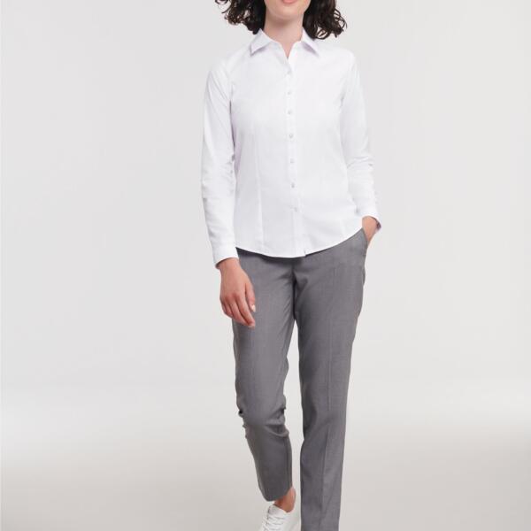 Russell Ladies' Long Sleeve Tailored Herringbone Shirt Thumbnail
