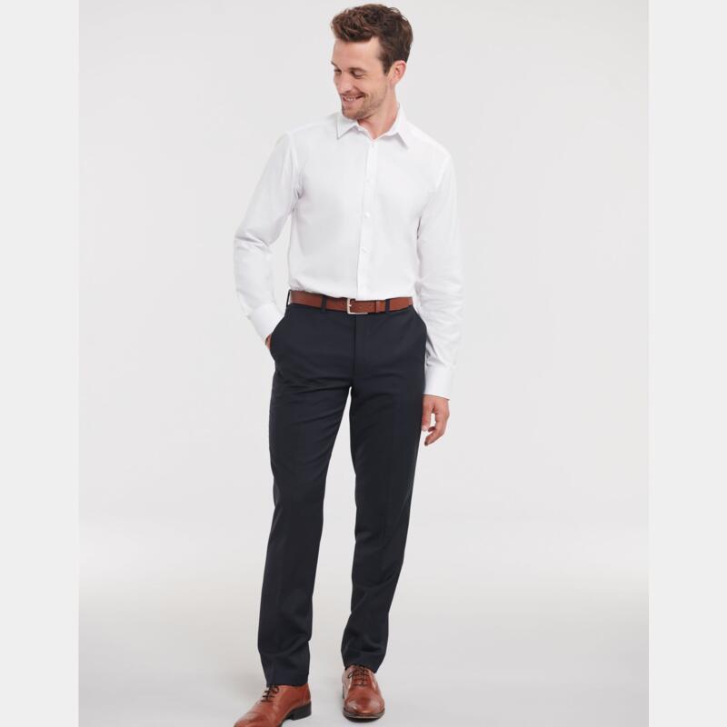 Russell Men's Long Sleeve Tailored Herringbone Shirt Thumbnail