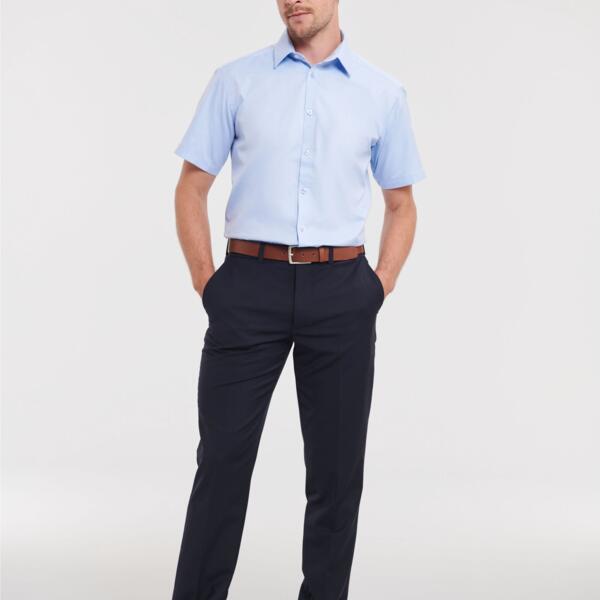 Russell Men's Short Sleeve Tailored Herringbone Shirt Thumbnail
