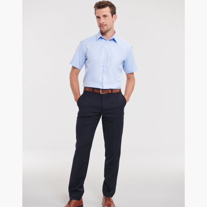 Russell Men's Short Sleeve Tailored Herringbone Shirt Thumbnail