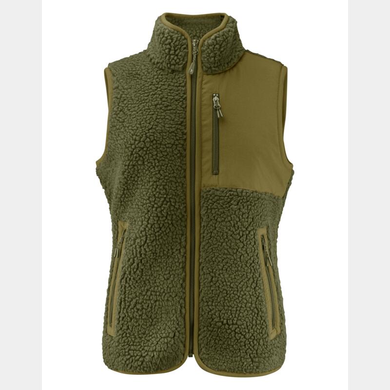 James Harvest Ladies Kingsley Sherpa Fleece Vest Thumbnail