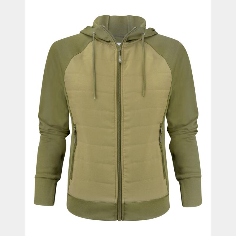 James Harvest Ladies Keyport Full Zip Hooded Hybrid Jacket Thumbnail