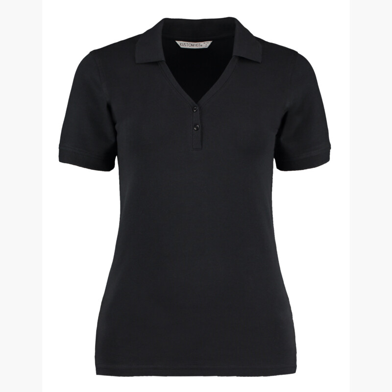 Kustom Kit Regular Fit Comfortec® V-Neck Polo Thumbnail