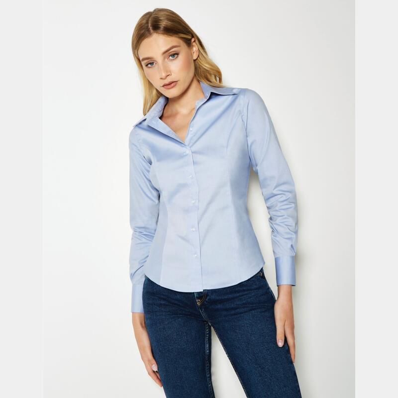 Kustom Kit Tailored Fit Long Sleeve Premium Oxford Shirt Thumbnail