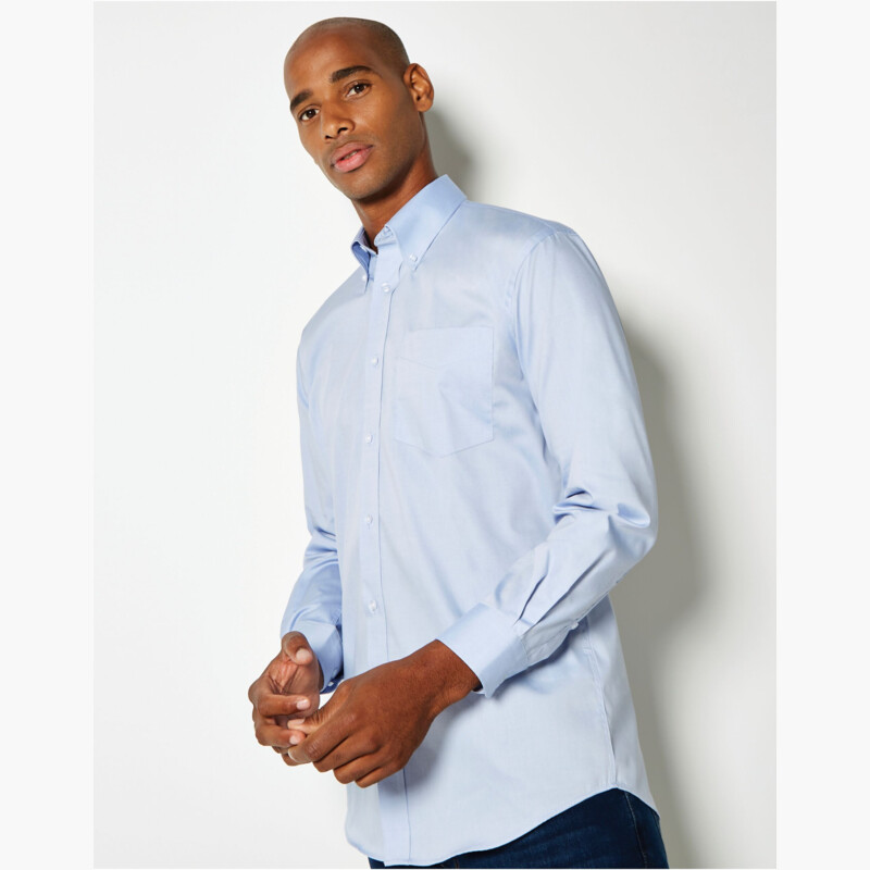 Kustom Kit Classic Fit Long Sleeve Premium Oxford Shirt Thumbnail