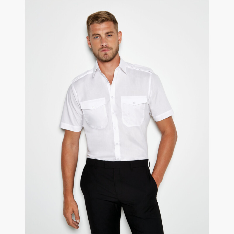 Kustom Kit Tailored Fit Short Sleeved Pilot Shirt Thumbnail
