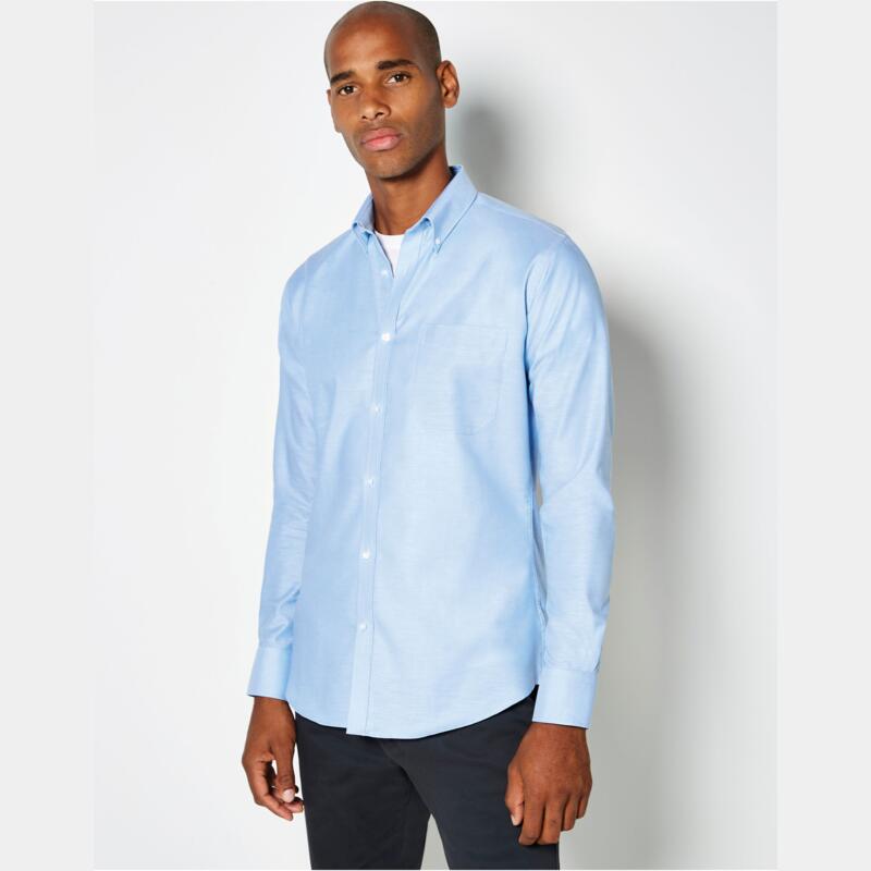 Kustom Kit Slim Fit Long Sleeve Workwear Oxford Shirt Thumbnail