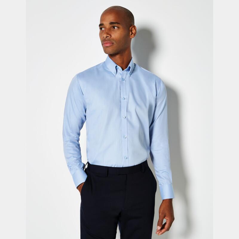 Kustom Kit Slim Fit Long Sleeve Non IronTwill Shirt Thumbnail