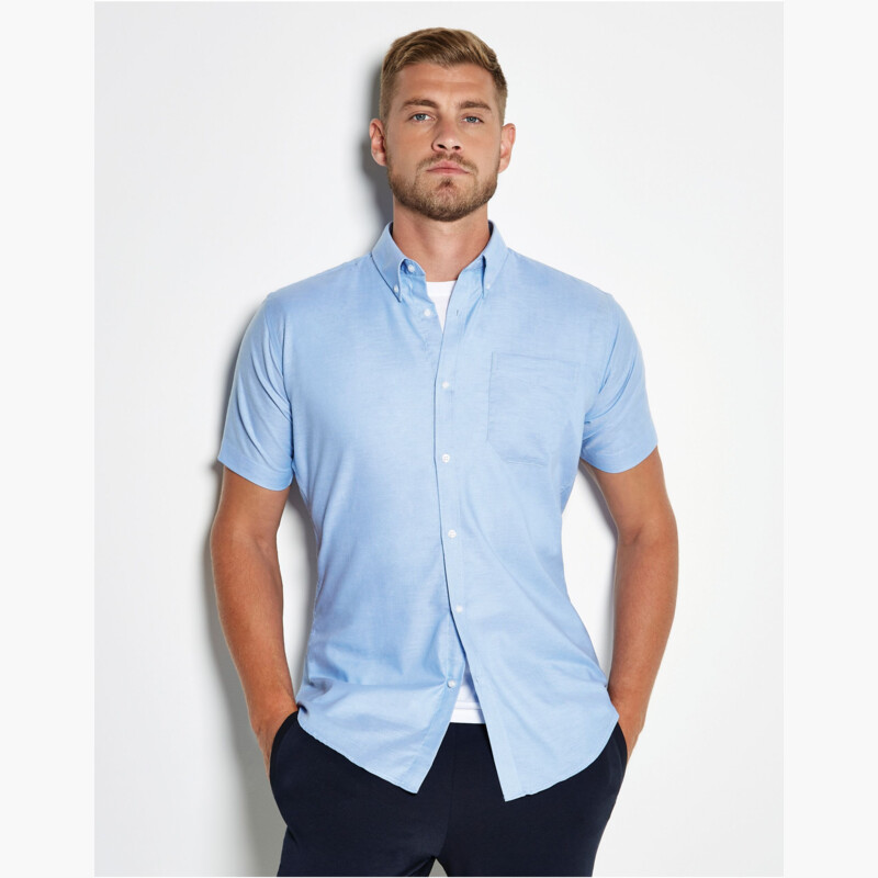 Kustom Kit Slim Fit Short Sleeve Workwear Oxford Shirt Thumbnail