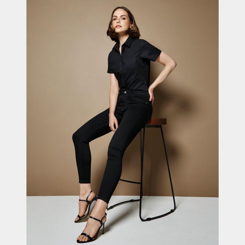 Kustom Kit Tailored Fit Short Sleeve Poplin Shirt Thumbnail