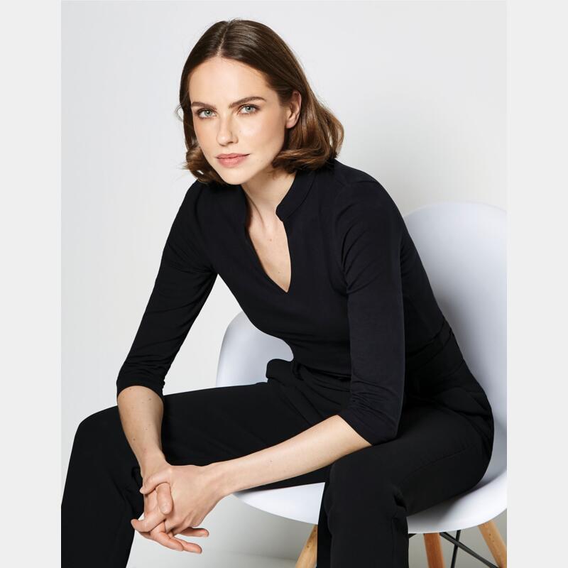 Kustom Kit Womens Regular Fit Mandarin Collar Top Thumbnail