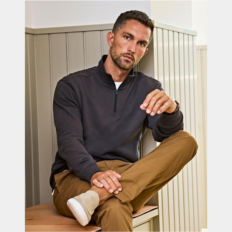 Ribbed Interlock Half Zip Thumbnail