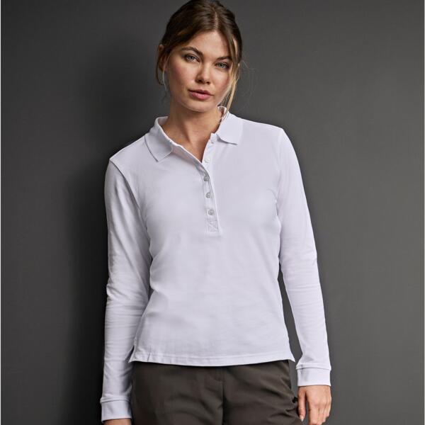 Ladies' Luxury Long Sleeve Stretch Polo Thumbnail